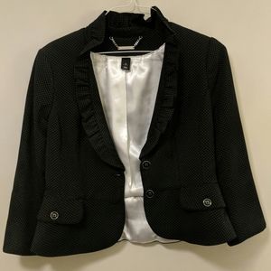 Black polka dot Blazer